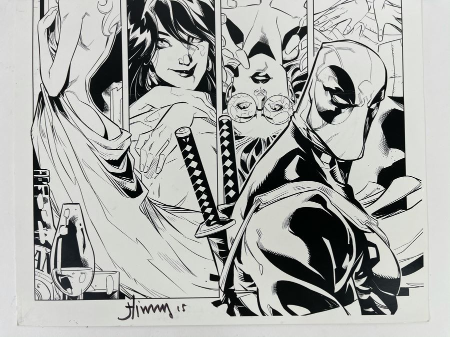 JUST ADDED - Large Signed Marvel Deadpool Comic Book Print By John Timms 11 X 17 [Photo 4]