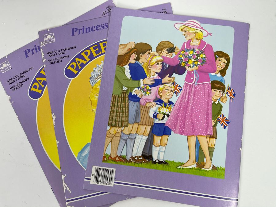 JUST ADDED - Three New Old Stock Princess Diana Paper Doll Books [Photo 10]