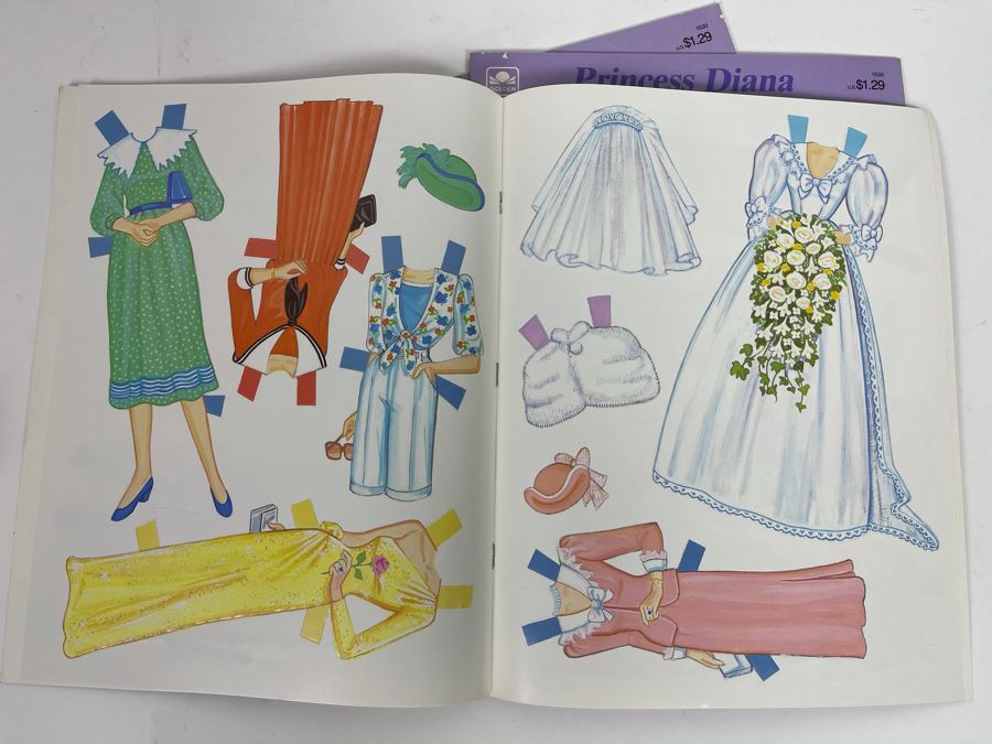 JUST ADDED - Three New Old Stock Princess Diana Paper Doll Books [Photo 6]