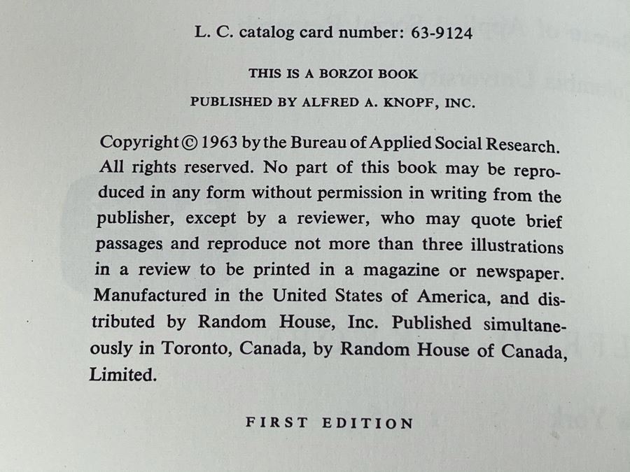 JUST ADDED - 1963 First Edition Book 'The People Look At Television: A Study Of Audience Attitudes' By Gary A. Steiner [Photo 5]