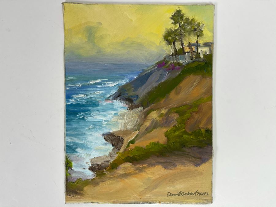 Original Plein Air Painting Of Terramar Beach, Carlsbad By Local California Impressionist Artist David Rickert 12 X 9 [Photo 2]