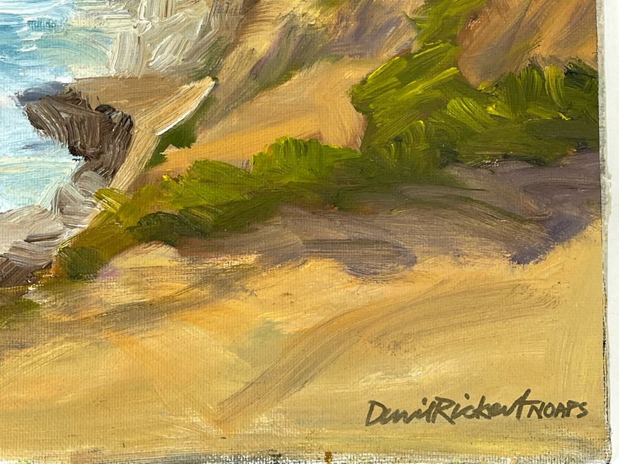 Original Plein Air Painting Of Terramar Beach, Carlsbad By Local California Impressionist Artist David Rickert 12 X 9 [Photo 5]