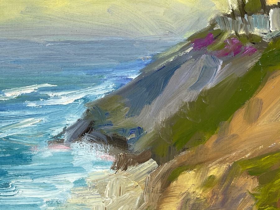 Original Plein Air Painting Of Terramar Beach, Carlsbad By Local California Impressionist Artist David Rickert 12 X 9 [Photo 4]