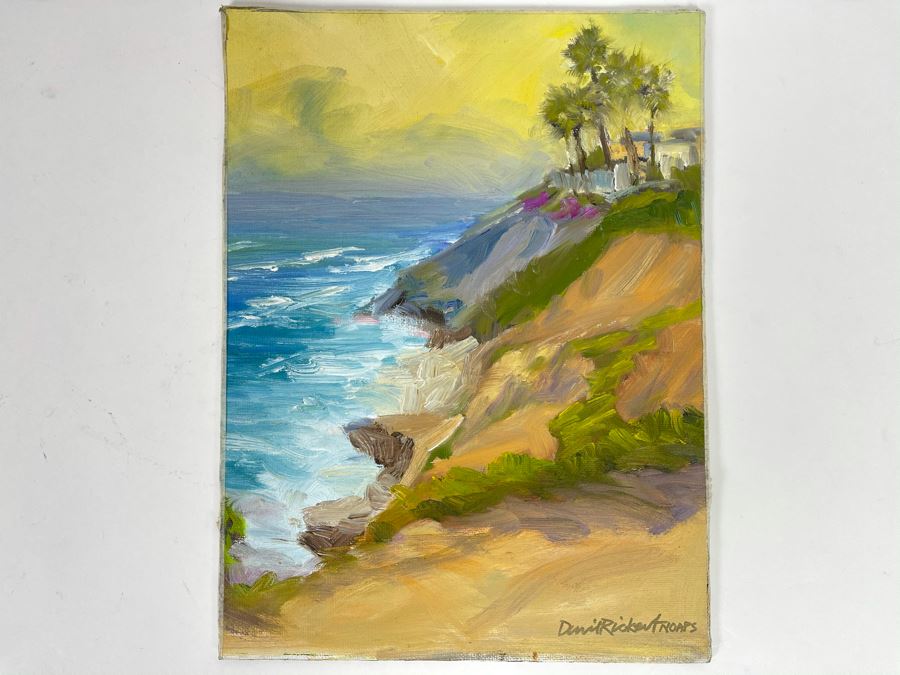 Original Plein Air Painting Of Terramar Beach, Carlsbad By Local California Impressionist Artist David Rickert 12 X 9 [Photo 10]
