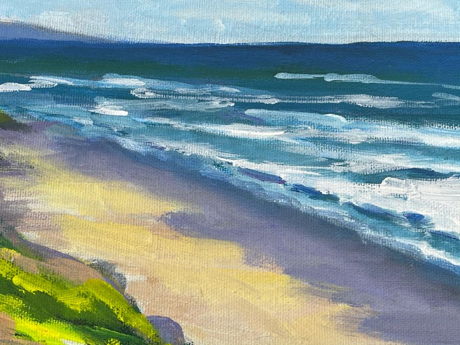 Original Plein Air Painting Of Terramar Beach, Carlsbad By Local California Impressionist Artist David Rickert 11 X 14 [Photo 7]