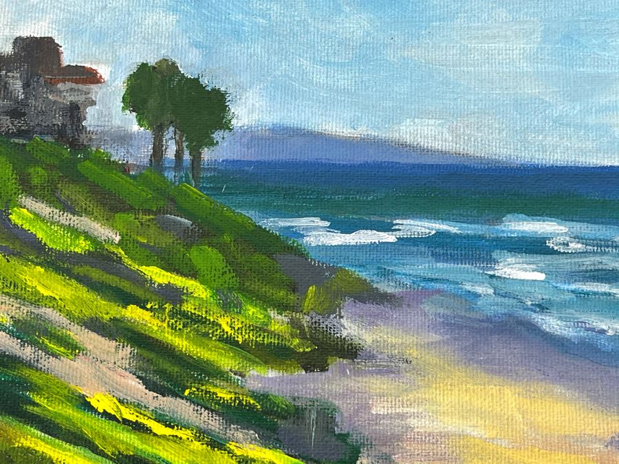 Original Plein Air Painting Of Terramar Beach, Carlsbad By Local California Impressionist Artist David Rickert 11 X 14 [Photo 6]