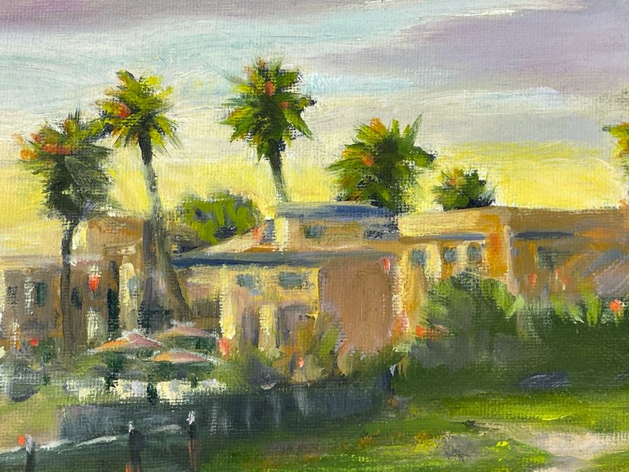Original Plein Air Painting Of Terramar Beach Carlsbad Titled 'Along The Fence' By Local California Impressionist Artist David Rickert 11 X 14 (Artist Note: I Had To Return To Scene Several Times Due To Dusk Light. Monet Did That With His Haystacks) [Photo 4]