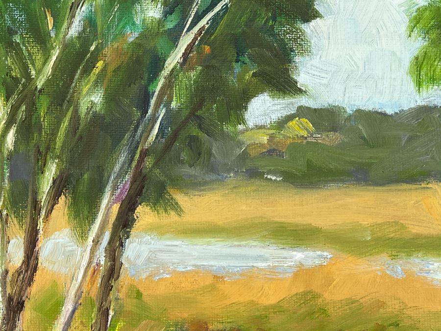 Original Plein Air Painting Of Buena Vista Lagoon In Carlsbad / Oceanside By Local California Impressionist Artist David Rickert (One Of His First Plein Air California Paintings) 11 X 14 [Photo 3]