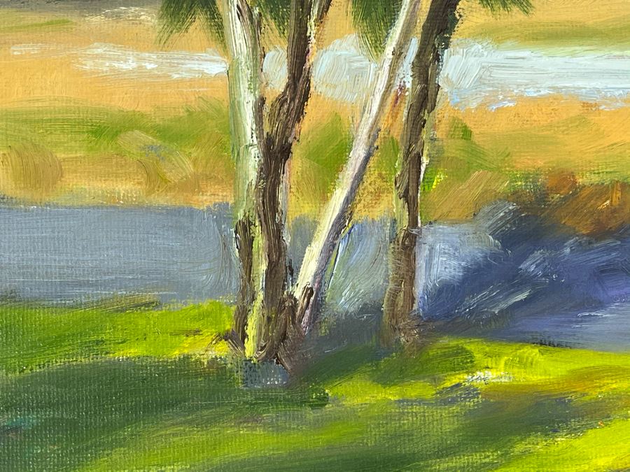 Original Plein Air Painting Of Buena Vista Lagoon In Carlsbad / Oceanside By Local California Impressionist Artist David Rickert (One Of His First Plein Air California Paintings) 11 X 14 [Photo 4]