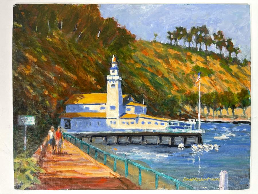 Original Plein Air Painting Of Catalina Island By Local California Impressionist Artist David Rickert 11 X 14 [Photo 2]