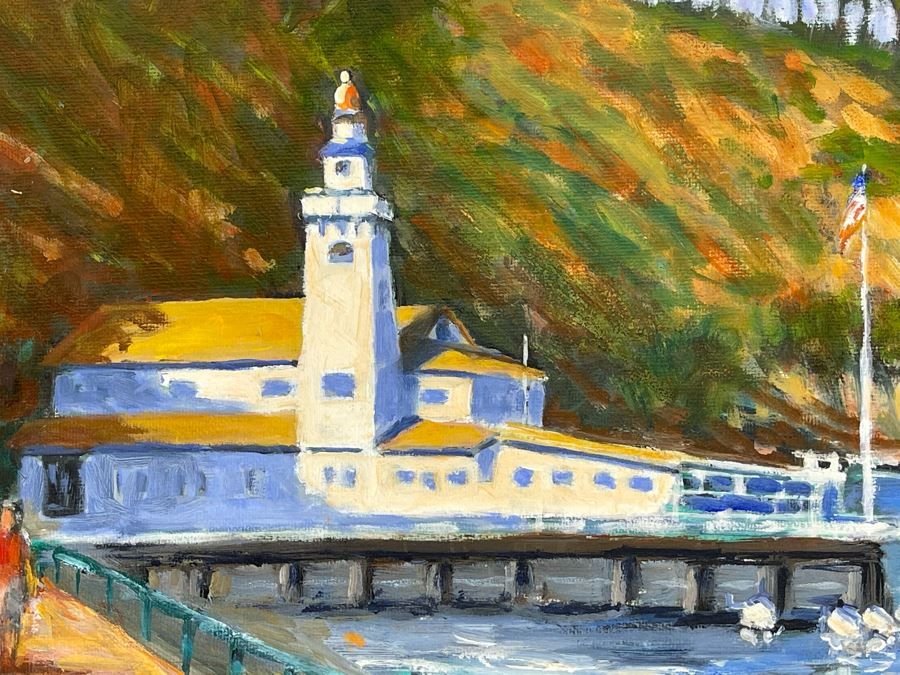 Original Plein Air Painting Of Catalina Island By Local California Impressionist Artist David Rickert 11 X 14 [Photo 8]