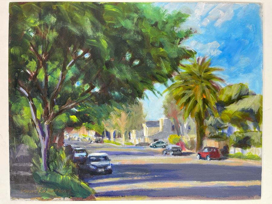 Original Plein Air Painting Of Encinitas 3rd Avenue By Local California ...