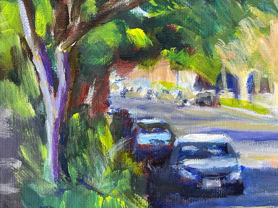 Original Plein Air Painting Of Encinitas 3rd Avenue By Local California Impressionist Artist David Rickert 11 X 14 [Photo 8]