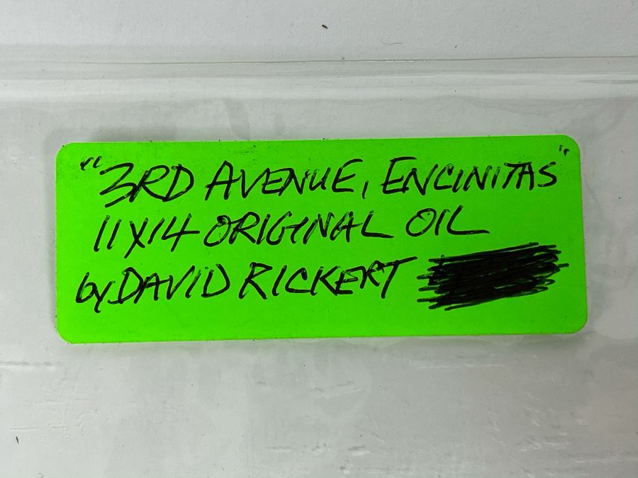 Original Plein Air Painting Of Encinitas 3rd Avenue By Local California Impressionist Artist David Rickert 11 X 14 [Photo 13]