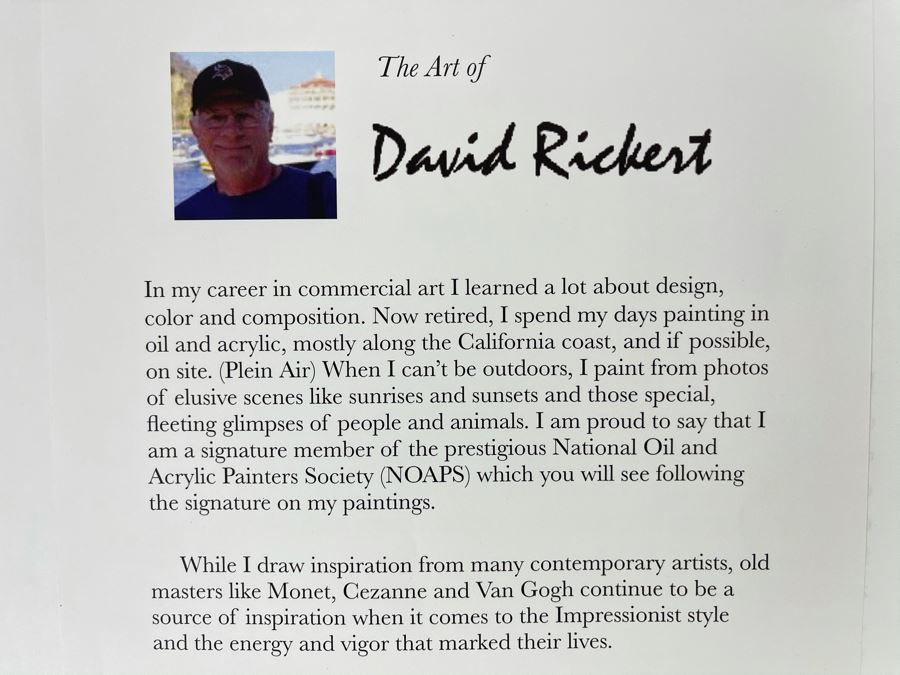 Original Plein Air Painting Of Oceanside Harbor By Local California Impressionist Artist David Rickert 11 X 14 [Photo 10]