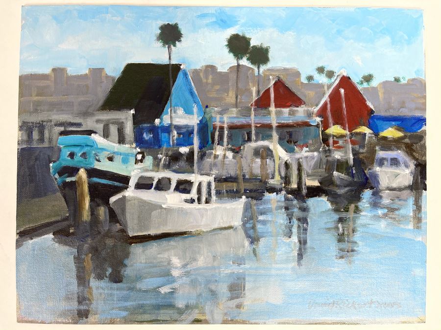 Original Plein Air Painting Of Oceanside Harbor By Local California ...