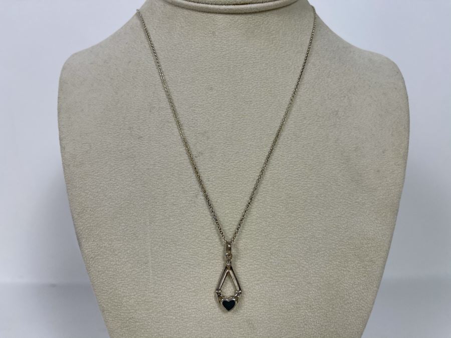 New Sterling Silver Irish Pendant With Italian Sterling Silver Chain Necklace Retails $70 [Photo 4]