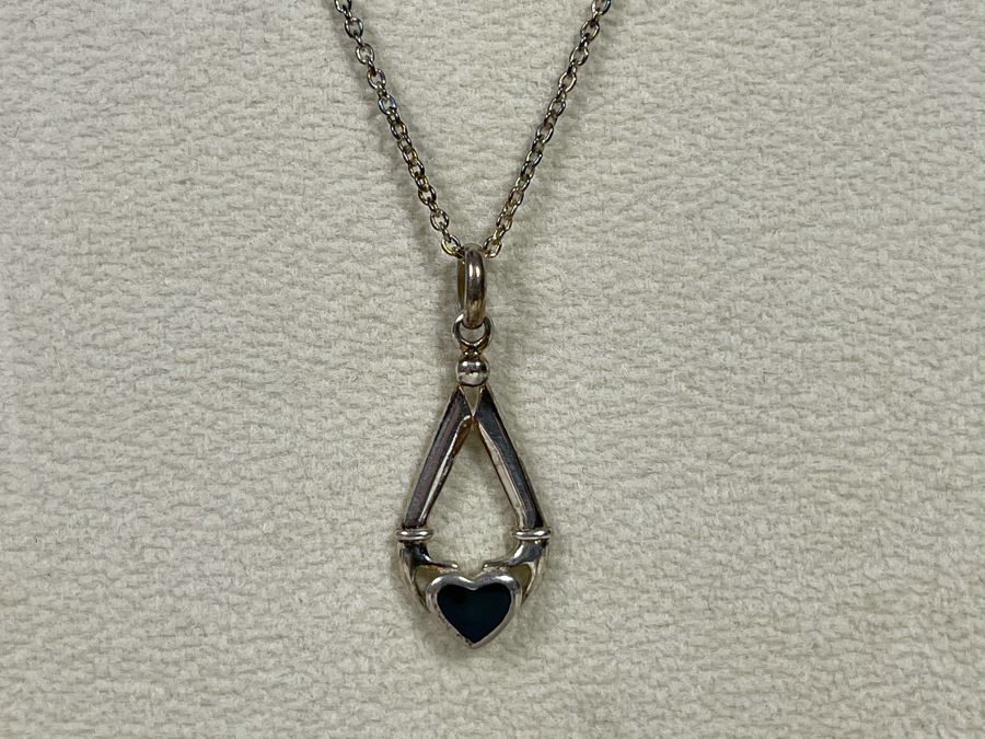 New Sterling Silver Irish Pendant With Italian Sterling Silver Chain Necklace Retails $70 [Photo 6]