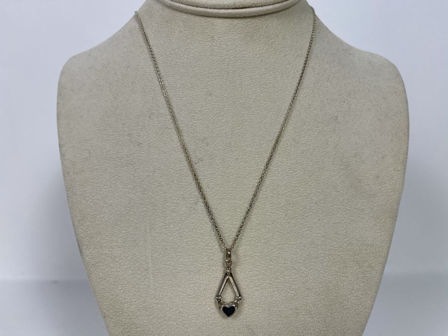 New Sterling Silver Irish Pendant With Italian Sterling Silver Chain Necklace Retails $70 [Photo 5]