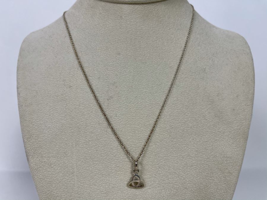 New Sterling Silver Irish Pendant With Italian Sterling Silver Chain Necklace Retails $65 [Photo 3]