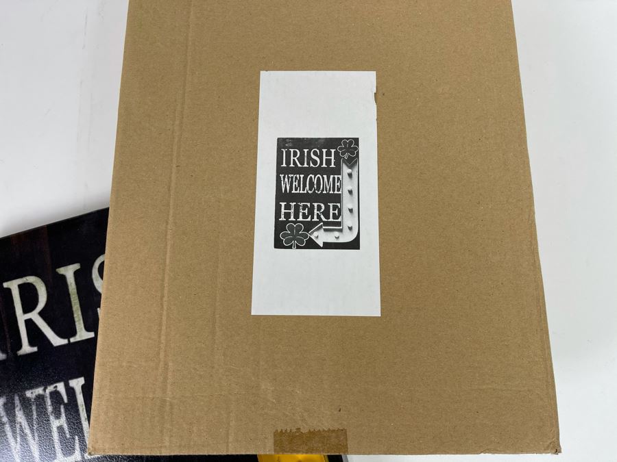New Irish Metal Battery Lighted Sign 'Irish Welcome Here' 11 X 15 [Photo 8]