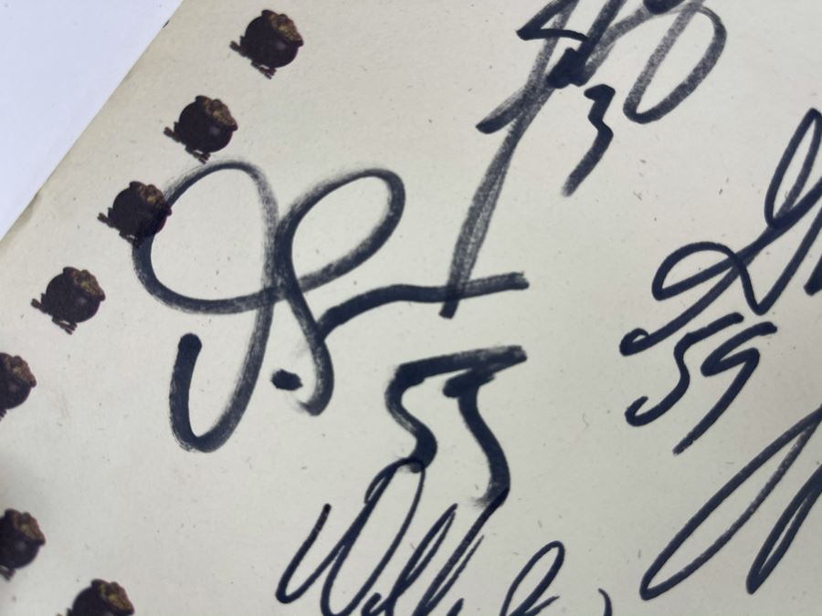 San Diego Chargers HAND SIGNED Poster For John Carney's 5th Annual Kicks On The Green Tournament 1997 - AUTOGRAPHS From Junior Seau, Stan Humphries, John Carney, Sean Salisbury - Apx 35 NFL Football Player Autographs 19 X 25 [Photo 14]