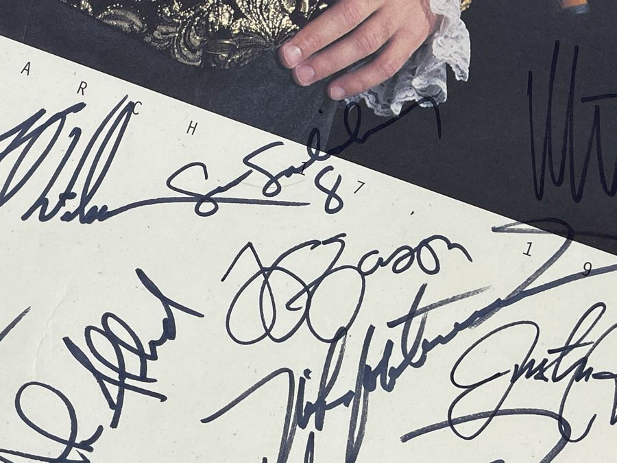 San Diego Chargers HAND SIGNED Poster For John Carney's 5th Annual Kicks On The Green Tournament 1997 - AUTOGRAPHS From Junior Seau, Stan Humphries, John Carney, Sean Salisbury - Apx 35 NFL Football Player Autographs 19 X 25 [Photo 11]