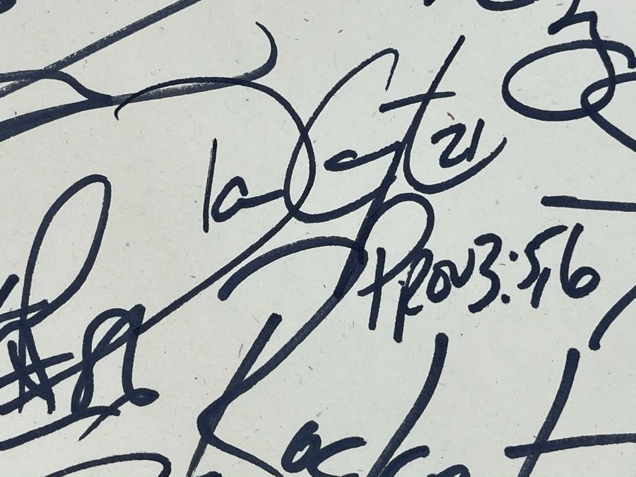 San Diego Chargers HAND SIGNED Poster For John Carney's 5th Annual Kicks On The Green Tournament 1997 - AUTOGRAPHS From Junior Seau, Stan Humphries, John Carney, Sean Salisbury - Apx 35 NFL Football Player Autographs 19 X 25 [Photo 17]