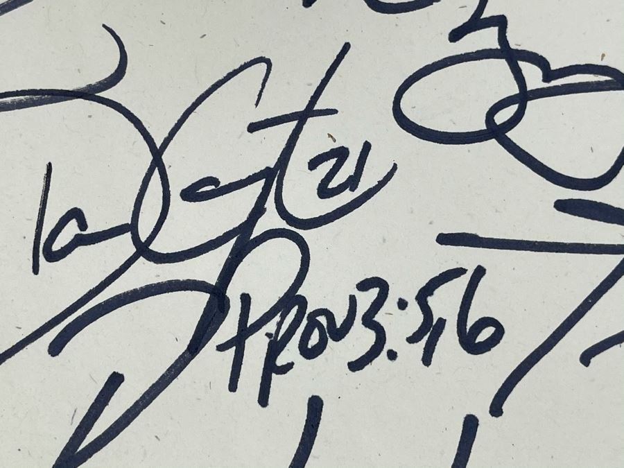 San Diego Chargers HAND SIGNED Poster For John Carney's 5th Annual Kicks On The Green Tournament 1997 - AUTOGRAPHS From Junior Seau, Stan Humphries, John Carney, Sean Salisbury - Apx 35 NFL Football Player Autographs 19 X 25 [Photo 16]