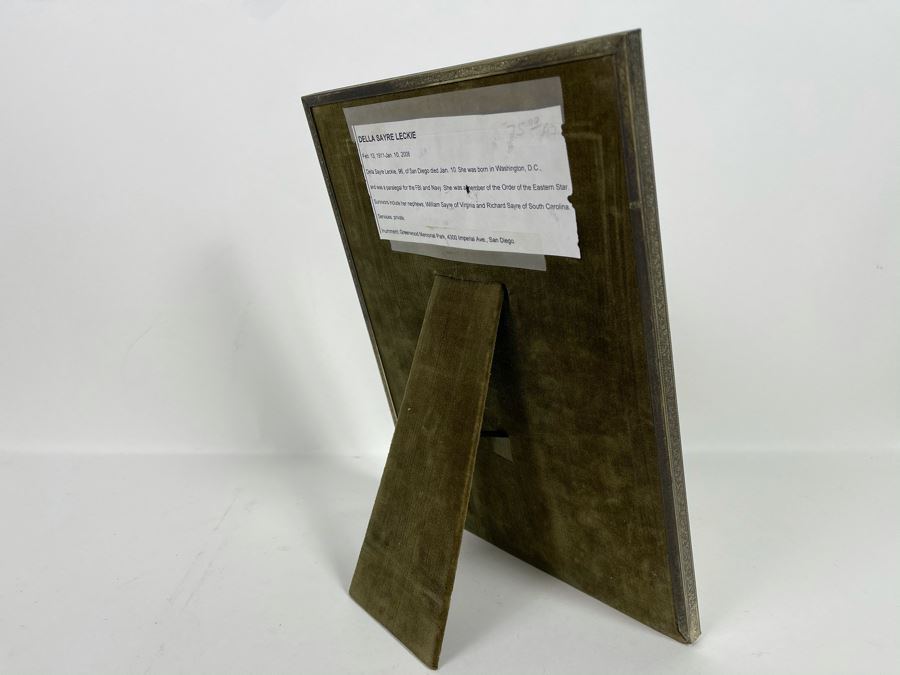 Vintage 1939 J. Edgar Hoover (Director Of The Federal Bureau Of Investigation (FBI) From 1924-1972) Hand Signed B&W Photograph Autographed And Personalized To Della Sayre Leckie In Vintage Frame [Photo 9]