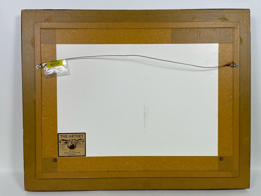 Original Plein Air Painting By Fred W. Cobley In Nice Gilded Wooden Picture Frame (Canvas Measures 23 X 17) [Photo 9]