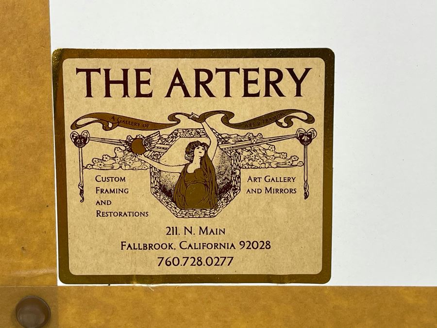 Original Plein Air Painting By Fred W. Cobley In Nice Gilded Wooden Picture Frame (Canvas Measures 23 X 17) [Photo 10]