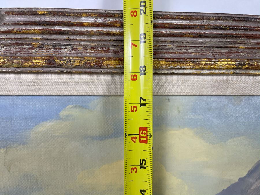 Original Plein Air Painting By Fred W. Cobley In Nice Gilded Wooden Picture Frame (Canvas Measures 23 X 17) [Photo 12]