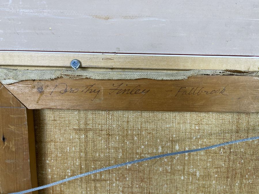 Original Plein Air Painting By Local Fallbrook Artist Dorothy Finley In Nice Picture Frame Retailed $575 [Photo 14]