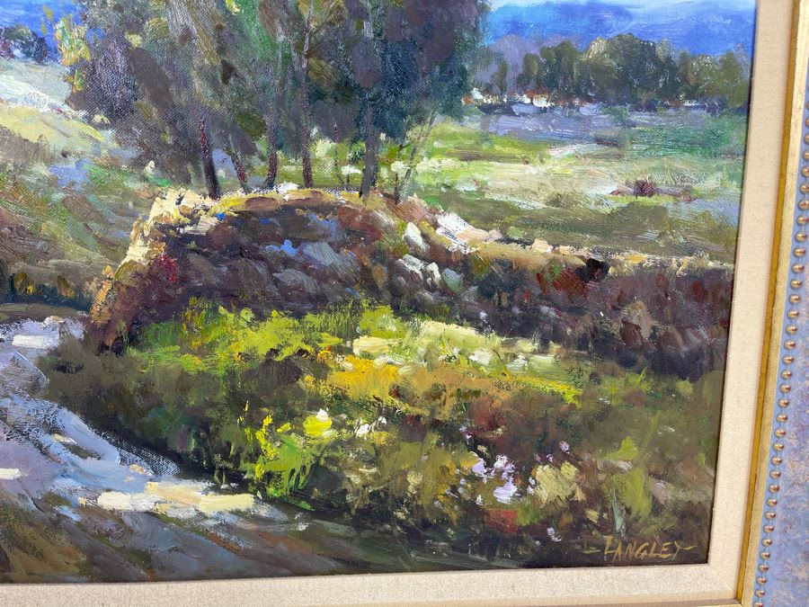 Framed Painting Titled 'Rolling Hills' Signed By Langley 24 X 19 Retails $575 [Photo 6]