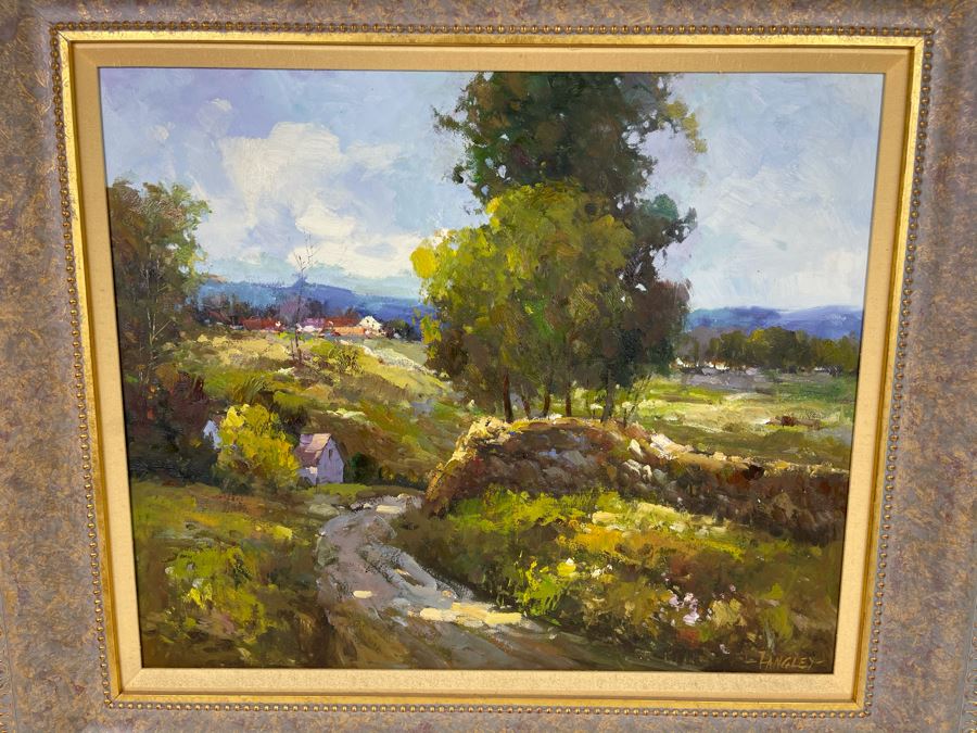 Framed Painting Titled 'Rolling Hills' Signed By Langley 24 X 19 Retails $575 [Photo 3]