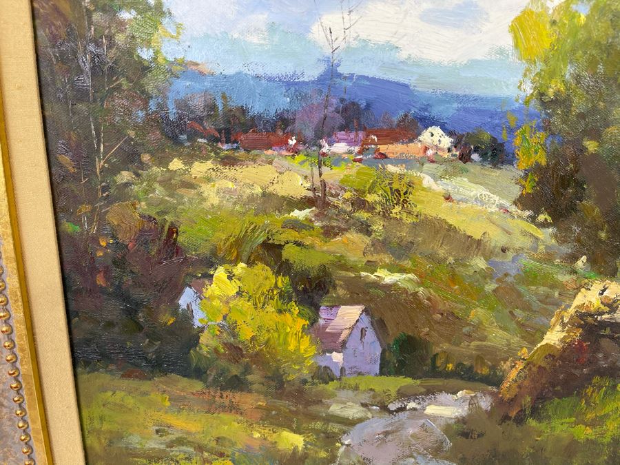 Framed Painting Titled 'Rolling Hills' Signed By Langley 24 X 19 Retails $575 [Photo 4]