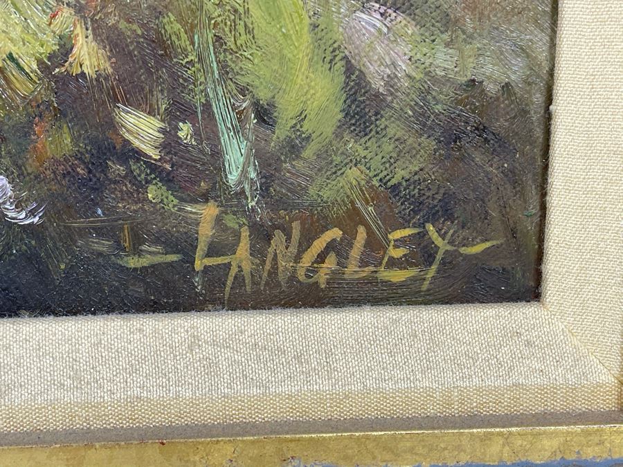 Framed Painting Titled 'Rolling Hills' Signed By Langley 24 X 19 Retails $575 [Photo 9]