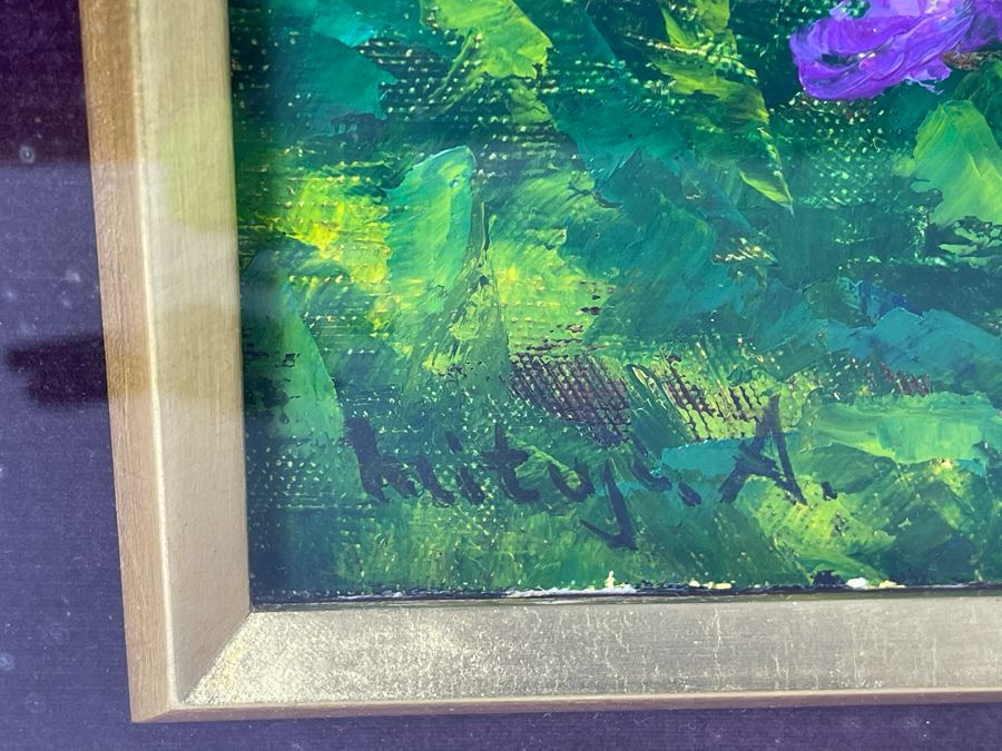 Original Signed Japanese The Hase Temple (Nara, Japan) Shadowbox Framed Painting By Koji Asoda From Yokohama, Japan 19 X 24 [Photo 4]