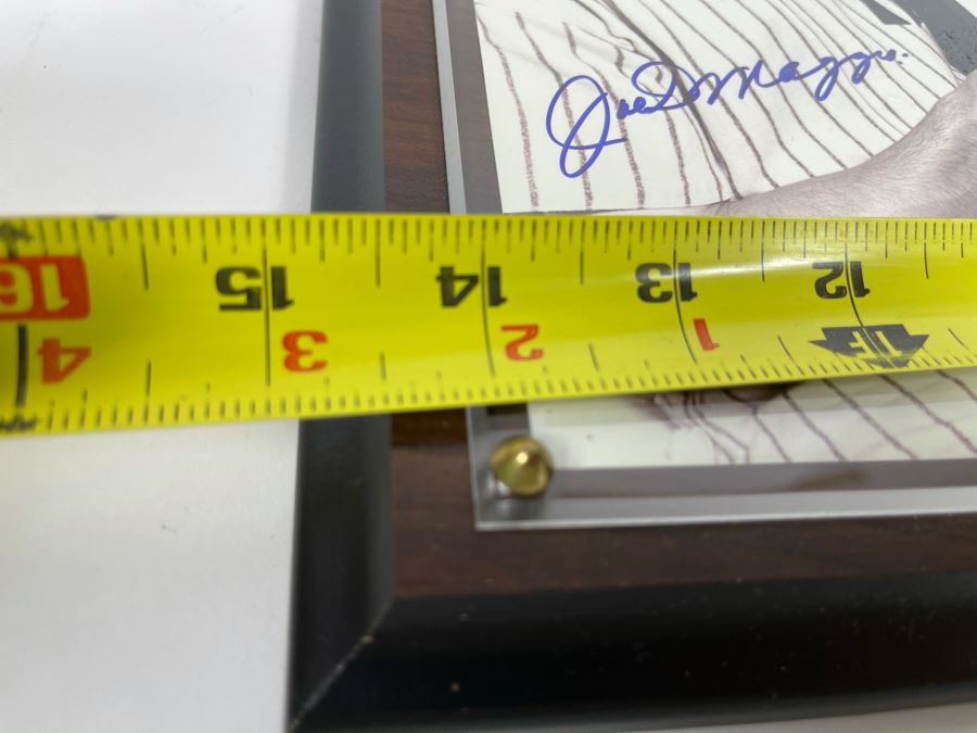 Authenticated Joe Dimaggio (HOF) Hand Signed Autograph With Presentation Wall Plaque And Certificate Of Authenticity Scoreboard Official Licensee Of Major League Baseball 15 X 12 [Photo 8]