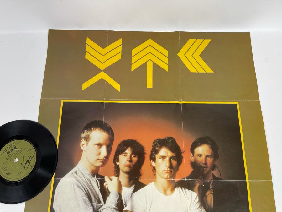 Vintage 1980 XTC Virgin Records Living Through Another Cuba / Generals And Majors / Taken From V 2173 - 'Black Sea' 45RPM Vinyl Record With XTC Poster [Photo 9]