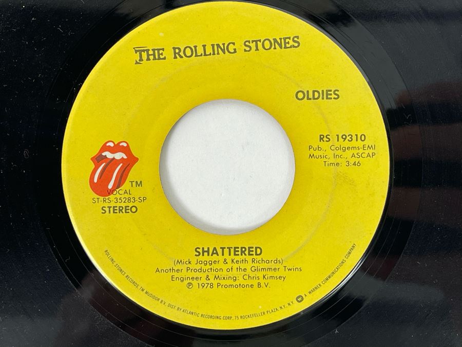 Vintage 1978 'The Rolling Stones' Shattered / Everything Is Turning To Gold 45RPM Vinyl Record [Photo 2]