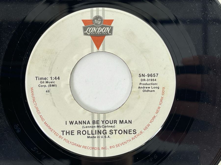 Vintage 'The Rolling Stones' Not Fade Away / I Wanna Be Your Man 45RPM Vinyl Record [Photo 4]
