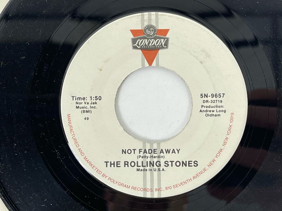 Vintage 'The Rolling Stones' Not Fade Away / I Wanna Be Your Man 45RPM Vinyl Record [Photo 2]