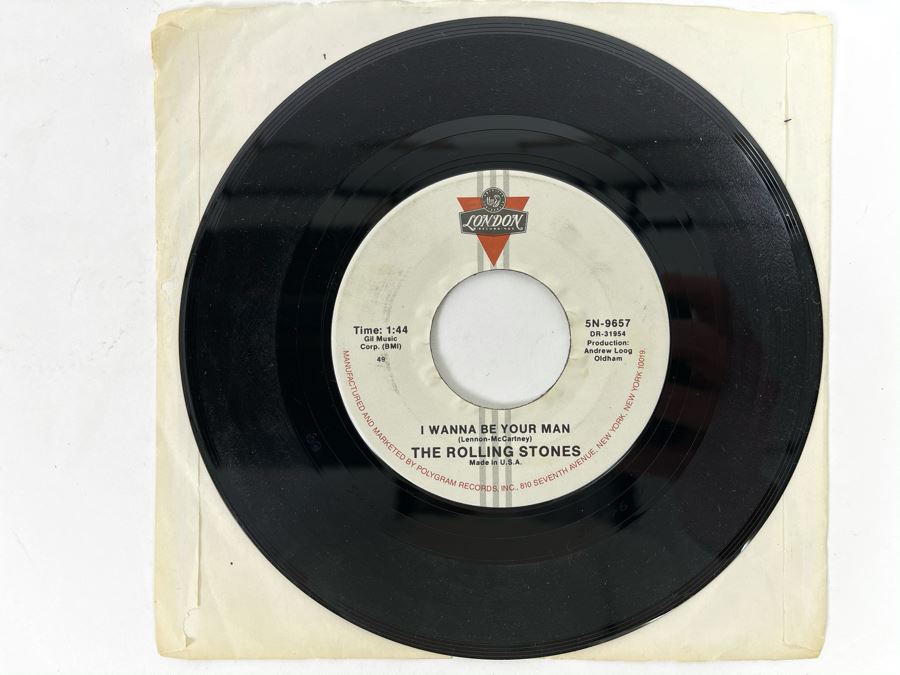 Vintage 'The Rolling Stones' Not Fade Away / I Wanna Be Your Man 45RPM Vinyl Record [Photo 3]