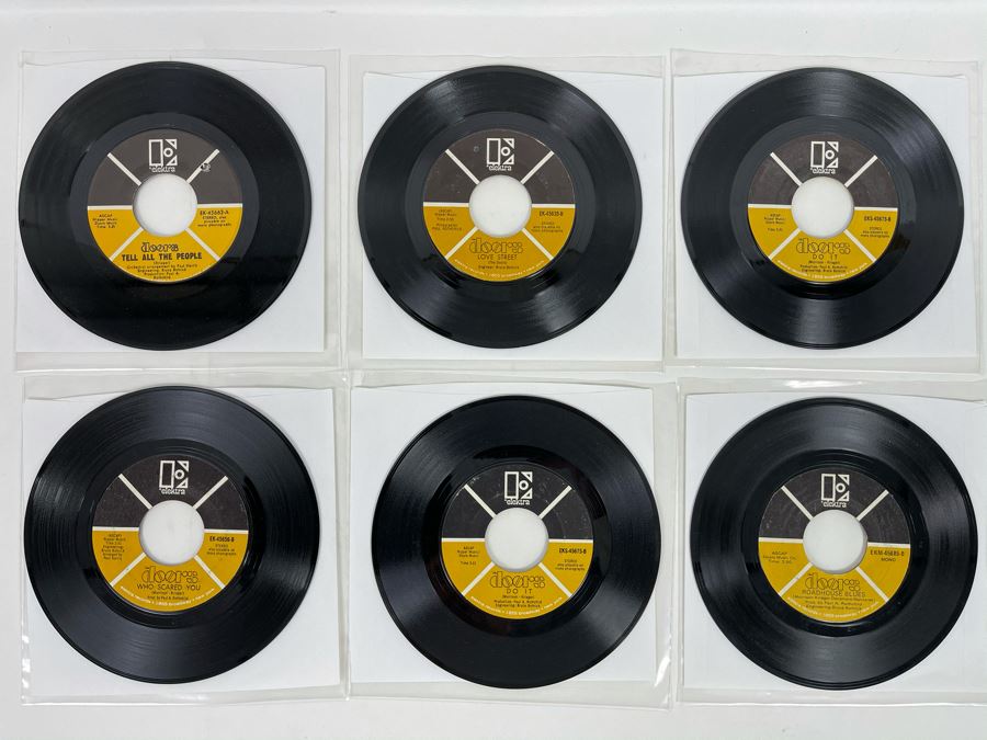 Six Vintage 'The Doors' 45RPM Records [Photo 8]