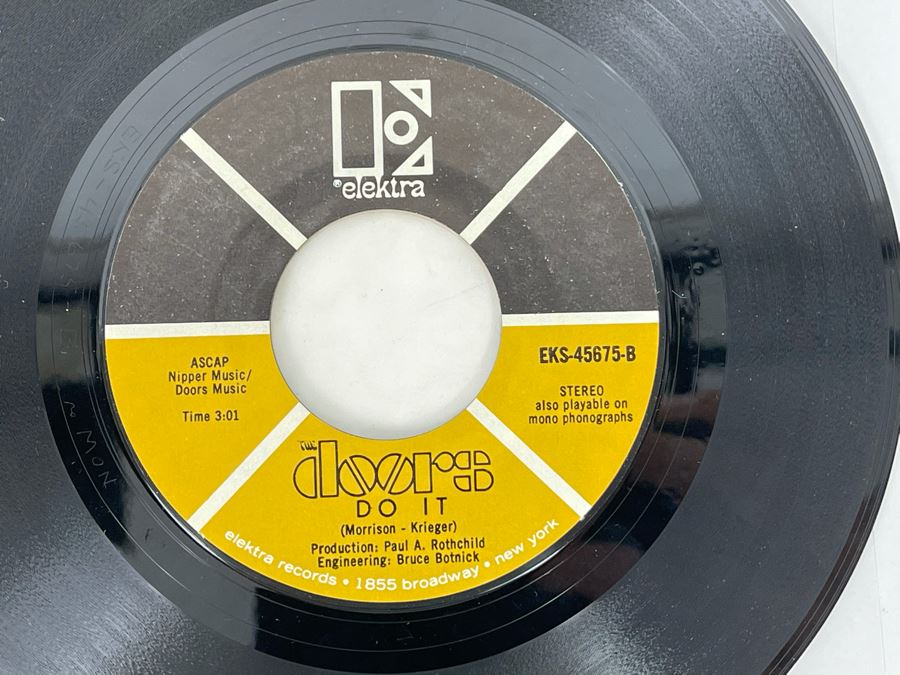 Six Vintage 'The Doors' 45RPM Records