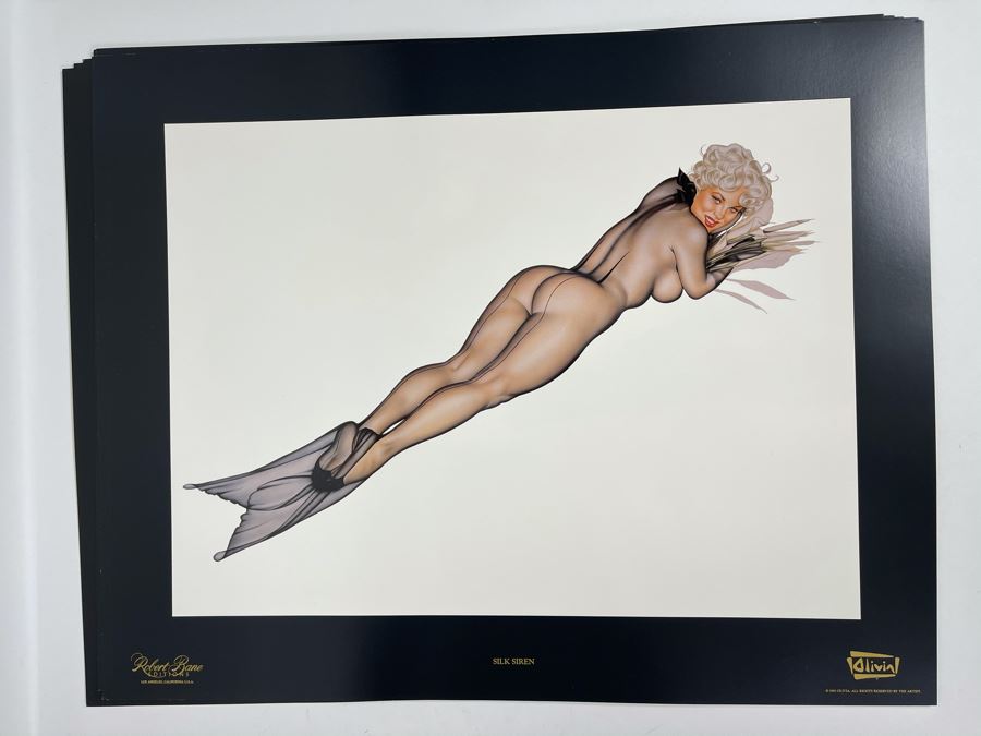 Signed Olivia de Berardinis The Pin-Up Collection Limited Edition Portfolio #2525/4000 (Robert Bane Edition, 1993) Eleven 16' X 20' Color Plates Total Plus Signed Cover Plate (Missing One Plate) 12 Plates Total - See Photos [Photo 12]