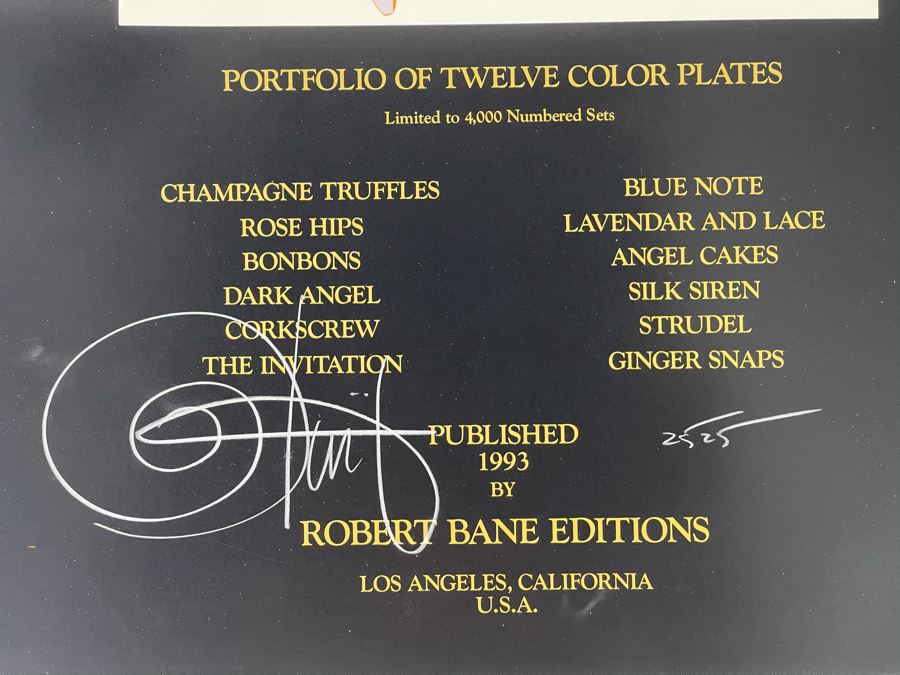 Signed Olivia de Berardinis The Pin-Up Collection Limited Edition Portfolio #2525/4000 (Robert Bane Edition, 1993) Eleven 16' X 20' Color Plates Total Plus Signed Cover Plate (Missing One Plate) 12 Plates Total - See Photos [Photo 5]