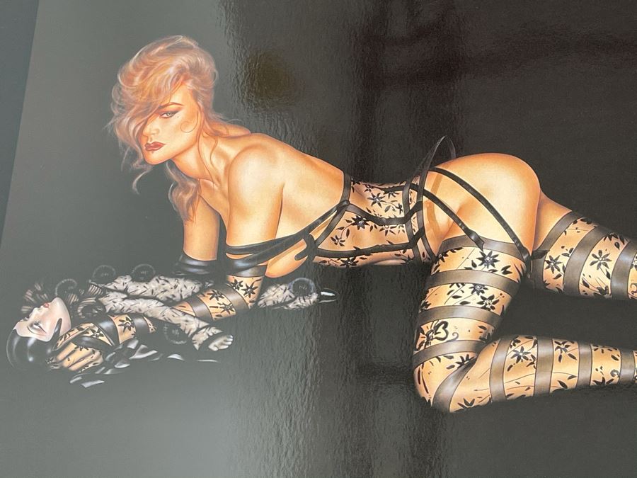 Signed Olivia de Berardinis The Pin-Up Collection Limited Edition Portfolio #2525/4000 (Robert Bane Edition, 1993) Eleven 16' X 20' Color Plates Total Plus Signed Cover Plate (Missing One Plate) 12 Plates Total - See Photos [Photo 21]